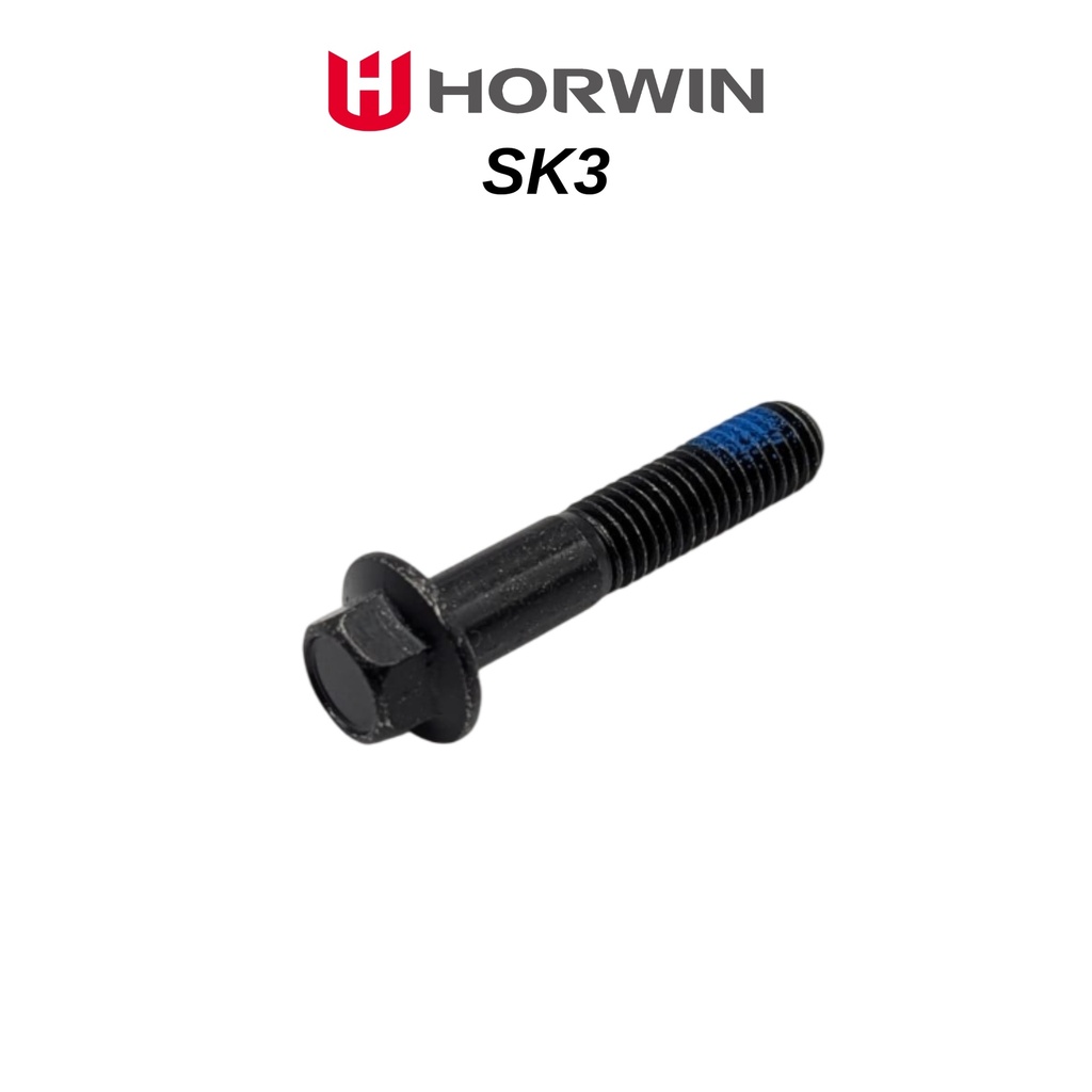 SK3 | Boulon tête hexagonale avec bride M8*40 noir + enduit