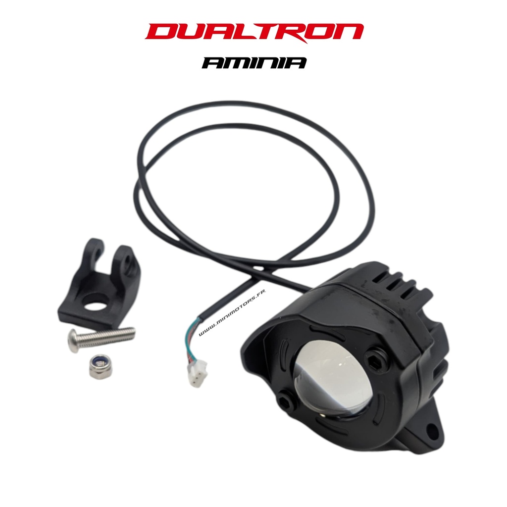 FARO DELANTERO CON BOCINA DUALTRON AMINIA DE DOBLE MOTOR